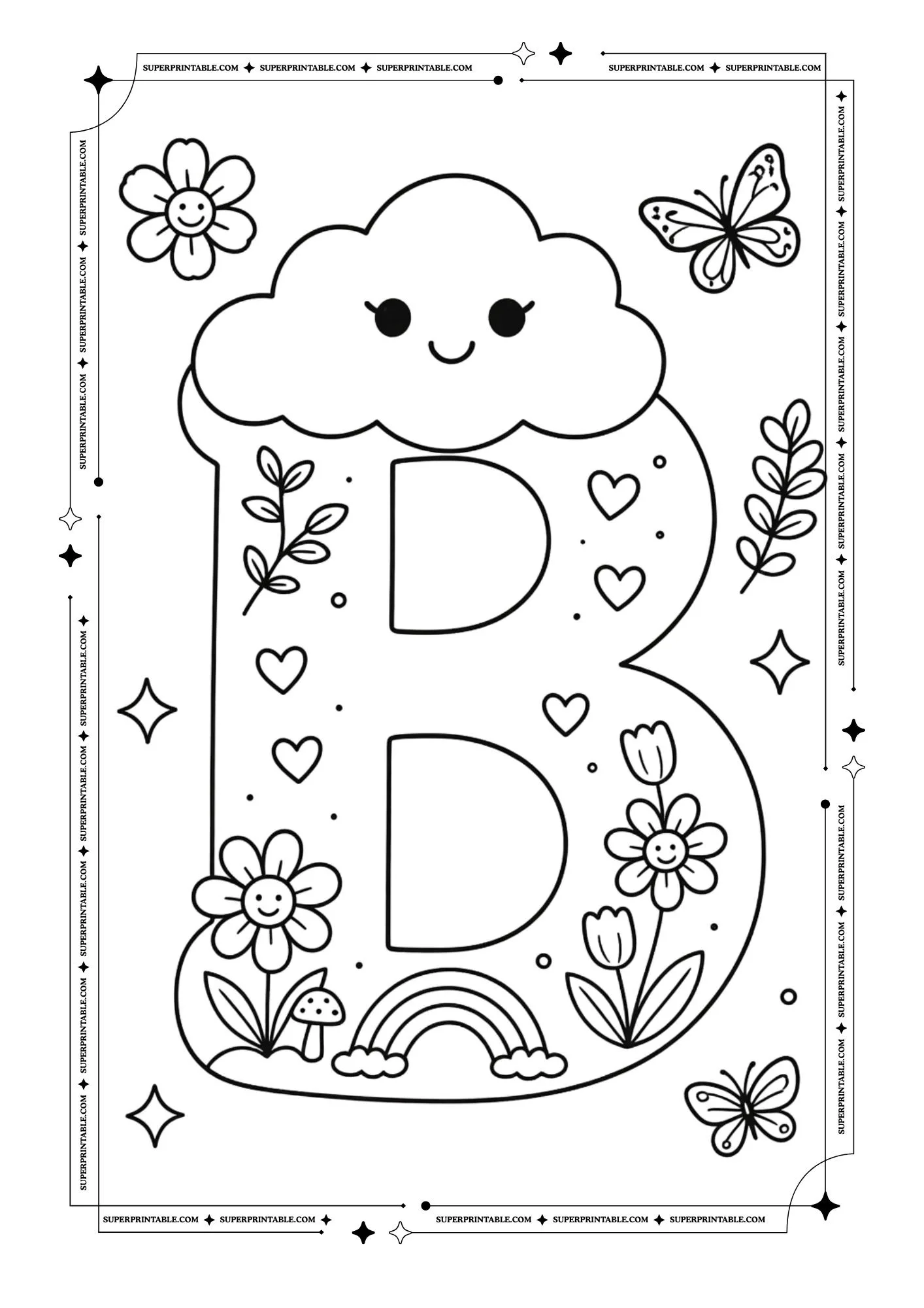 The Cozy Spring Alphabet Coloring Pages 2