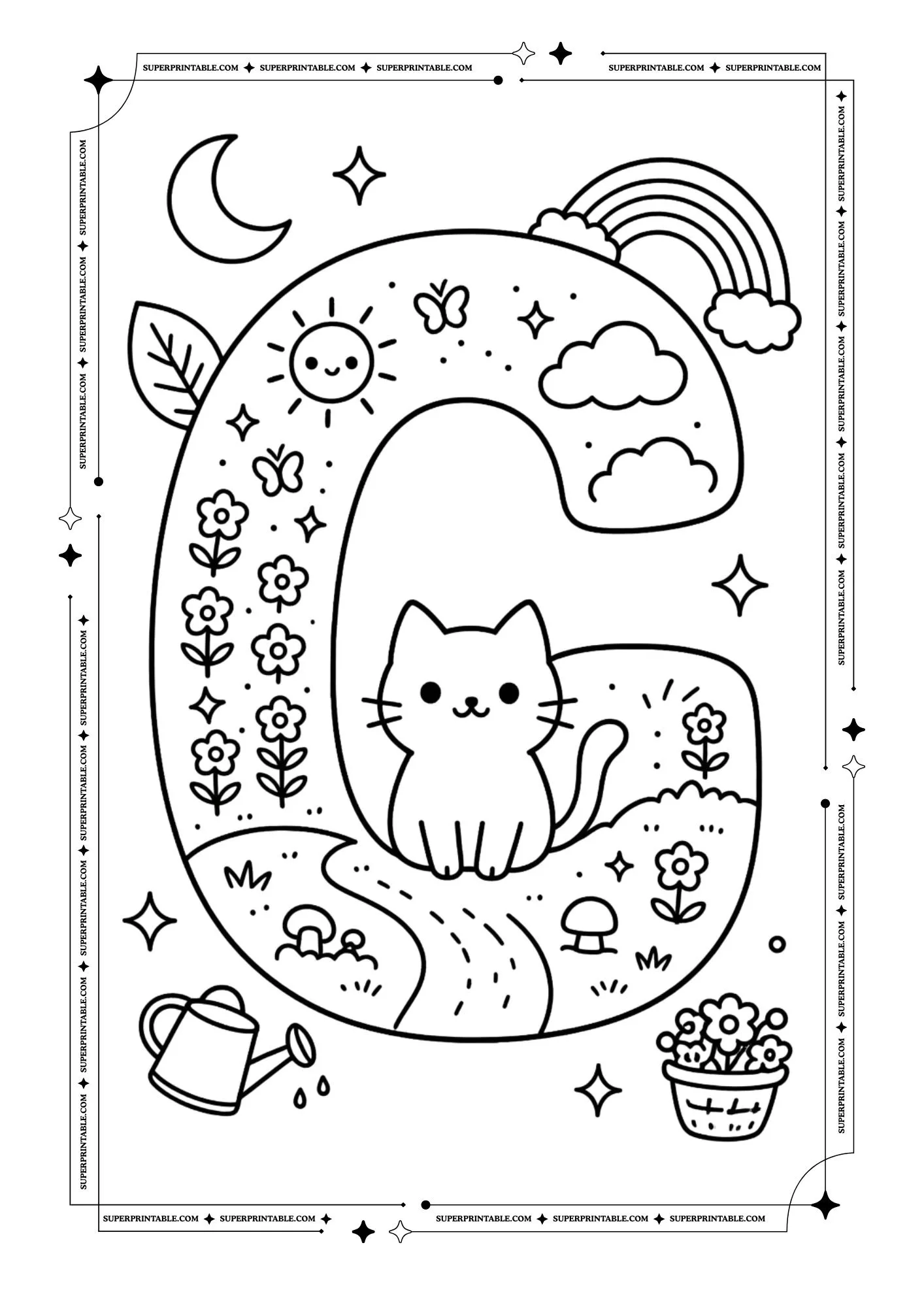 The Cozy Spring Alphabet Coloring Pages 3