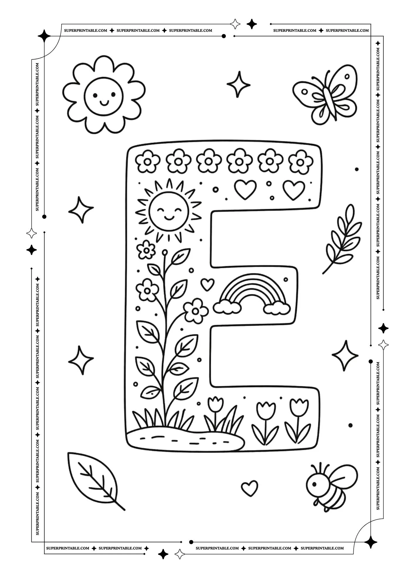 The Cozy Spring Alphabet Coloring Pages 5