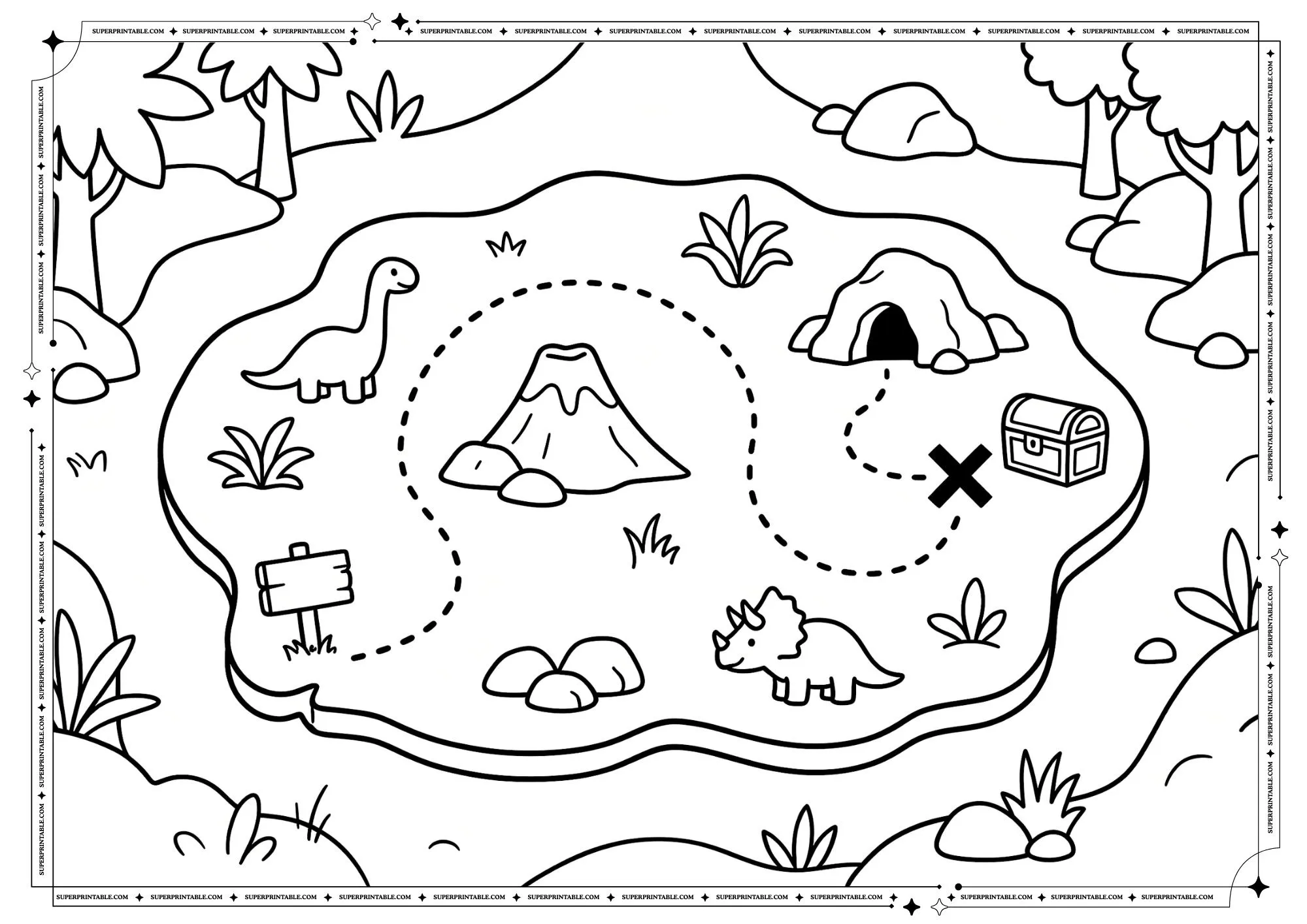 Treasure Map Coloring Maps 2