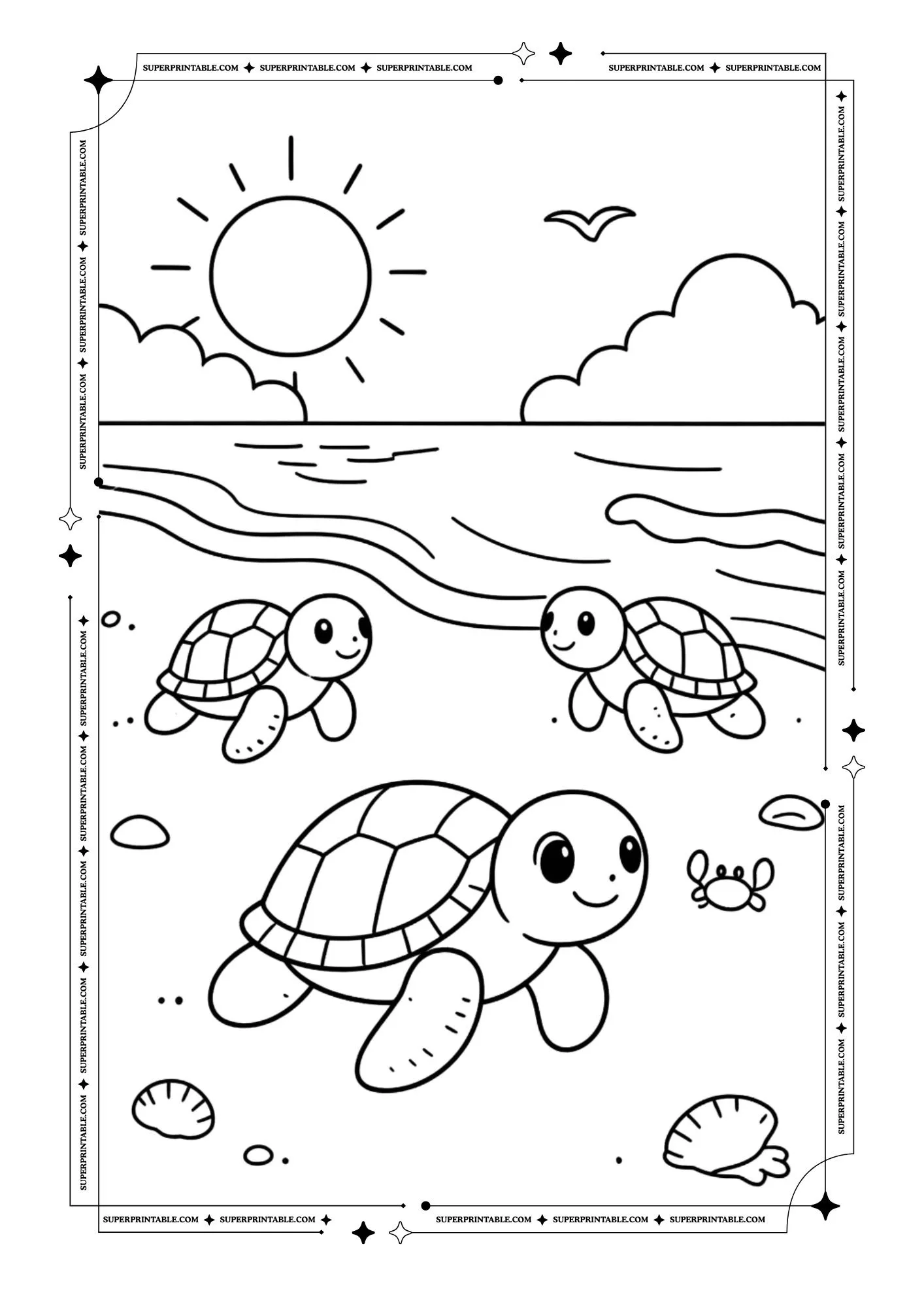 Turtle Coloring Pages 1