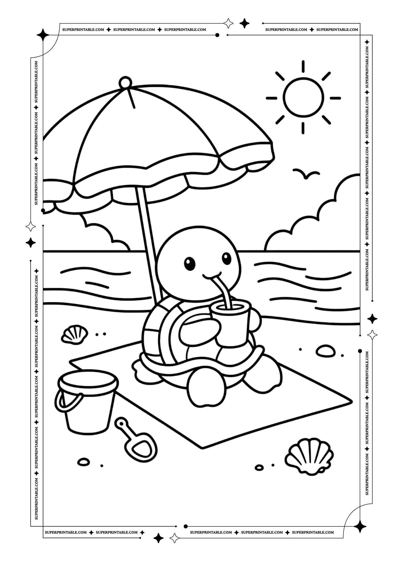 Turtle Coloring Pages 3