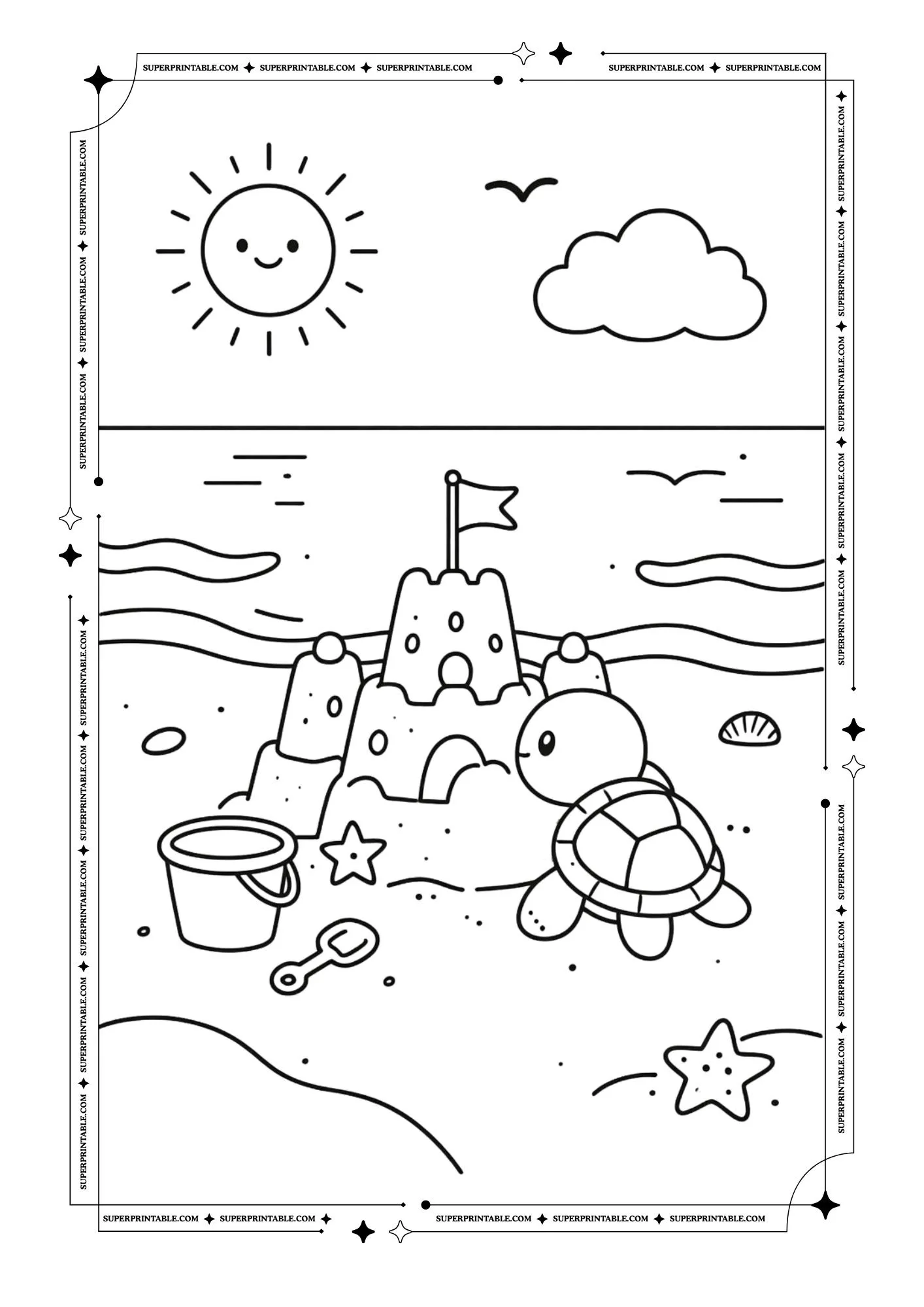 Turtle Coloring Pages 4