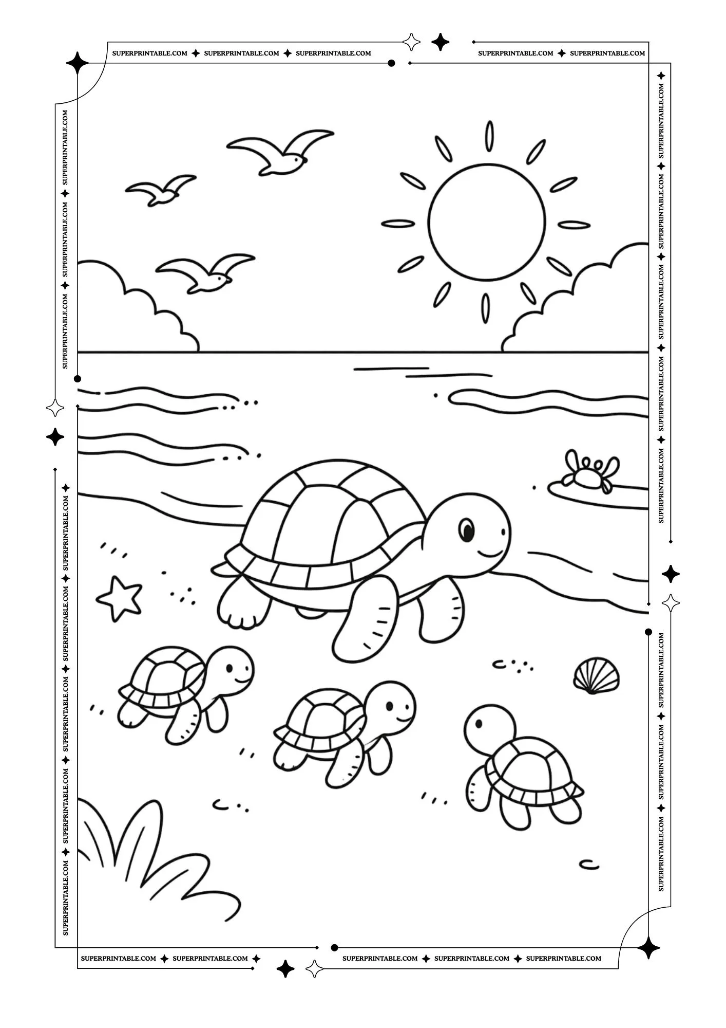 Turtle Coloring Pages 5