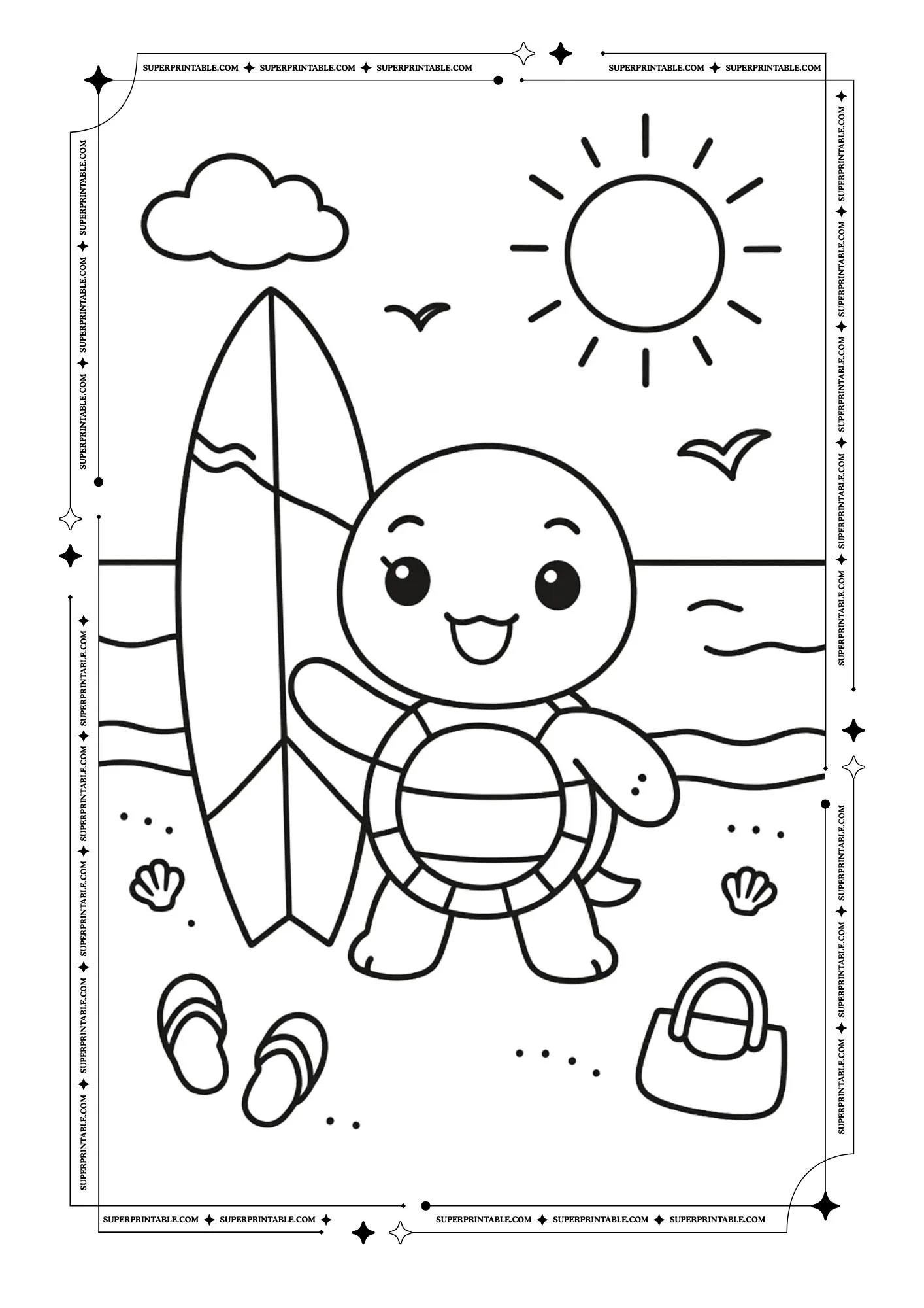 Turtle Coloring Pages 7