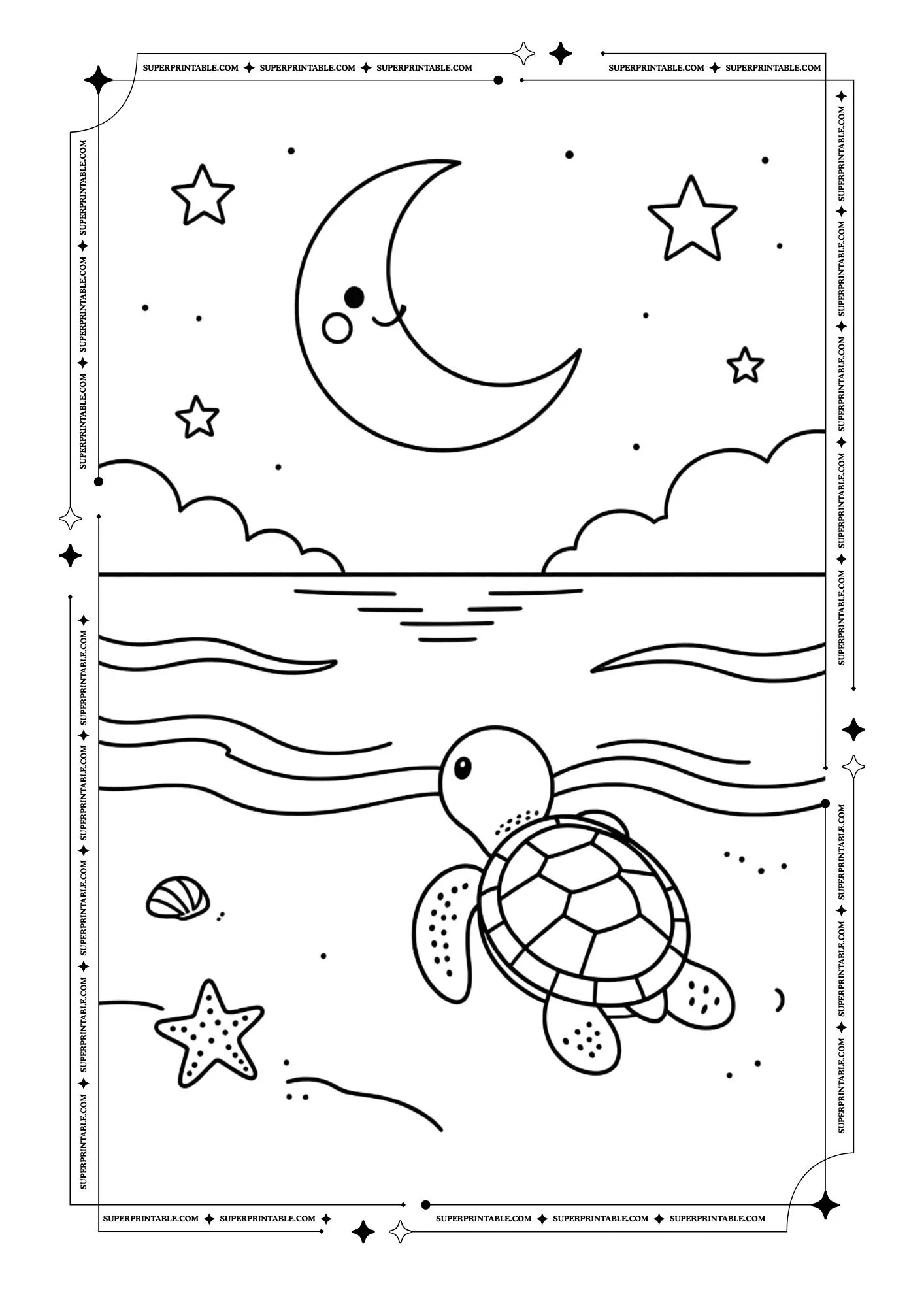 Turtle Coloring Pages 8