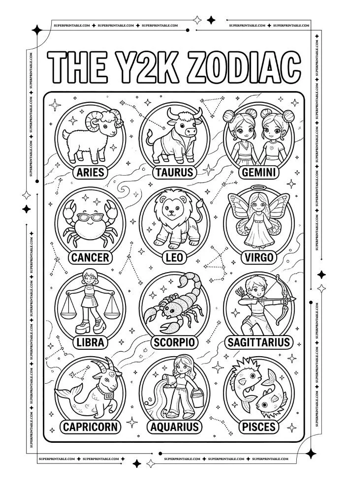 Y2K Coloring Pages 10