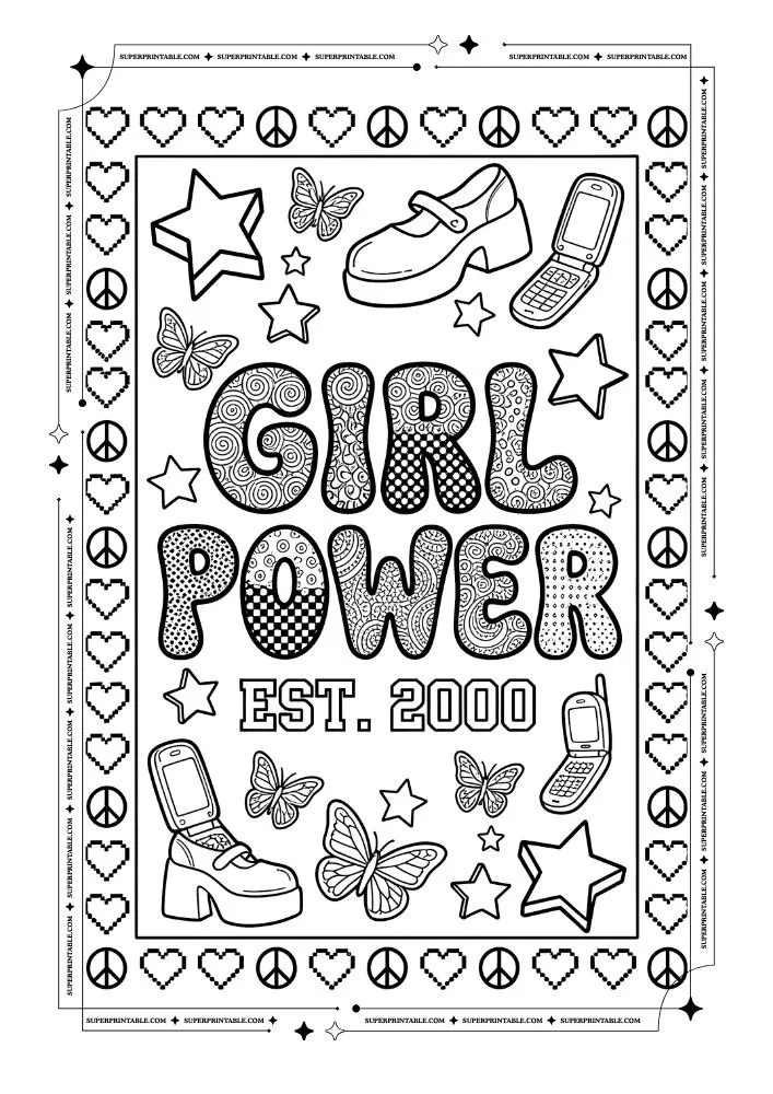Y2K Coloring Pages 22
