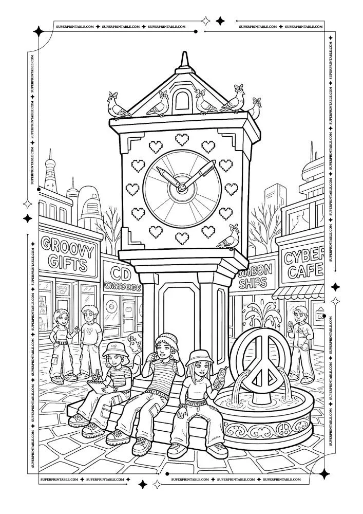 Y2K Coloring Pages 25