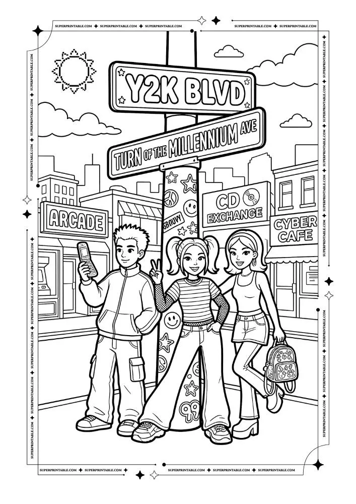 Y2K Coloring Pages 36
