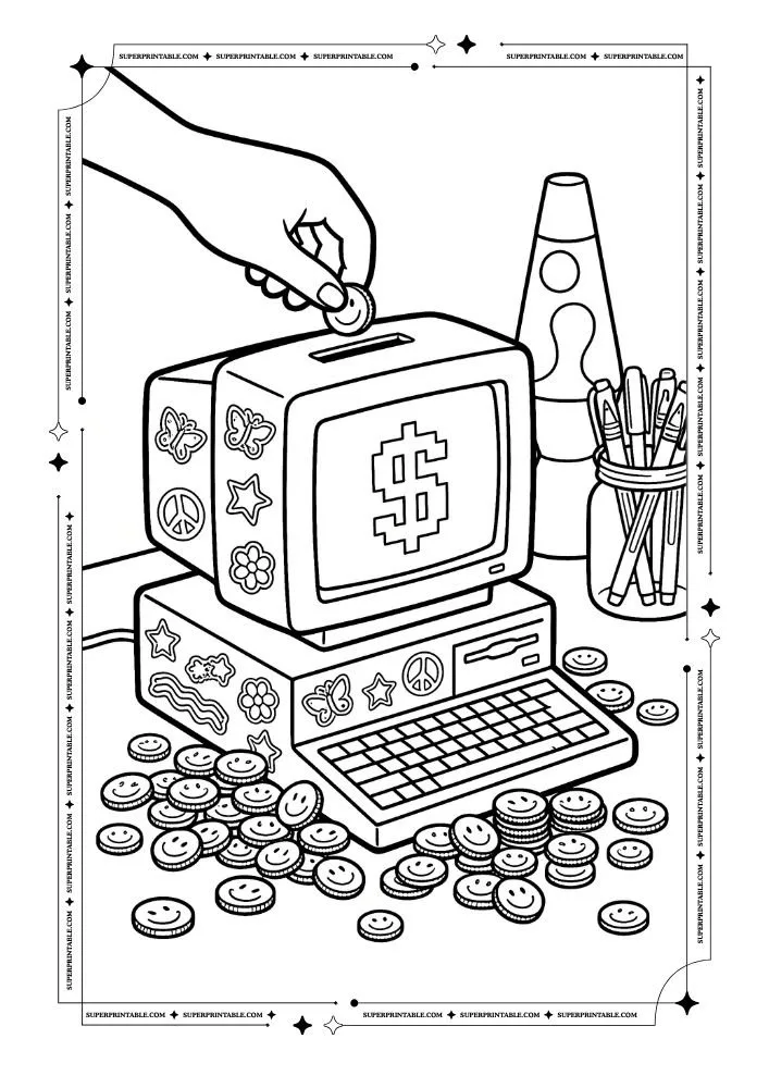 Y2K Coloring Pages 5