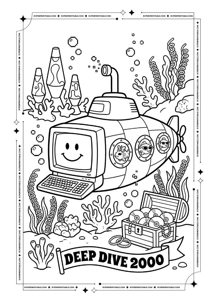 Y2K Coloring Pages 7