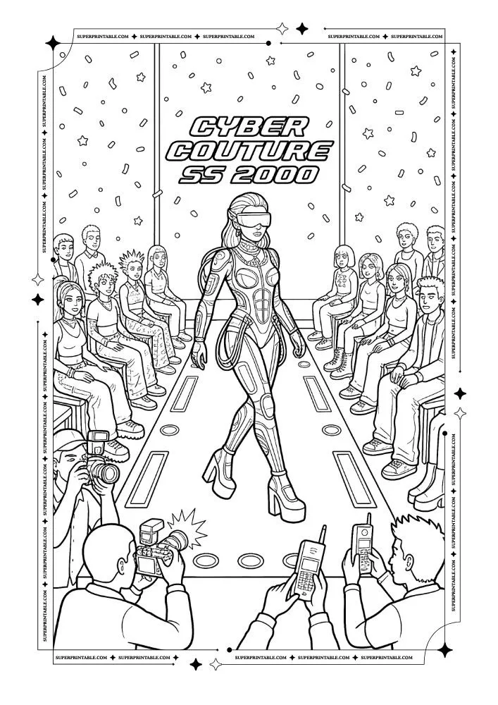 Y2K Coloring Pages 8