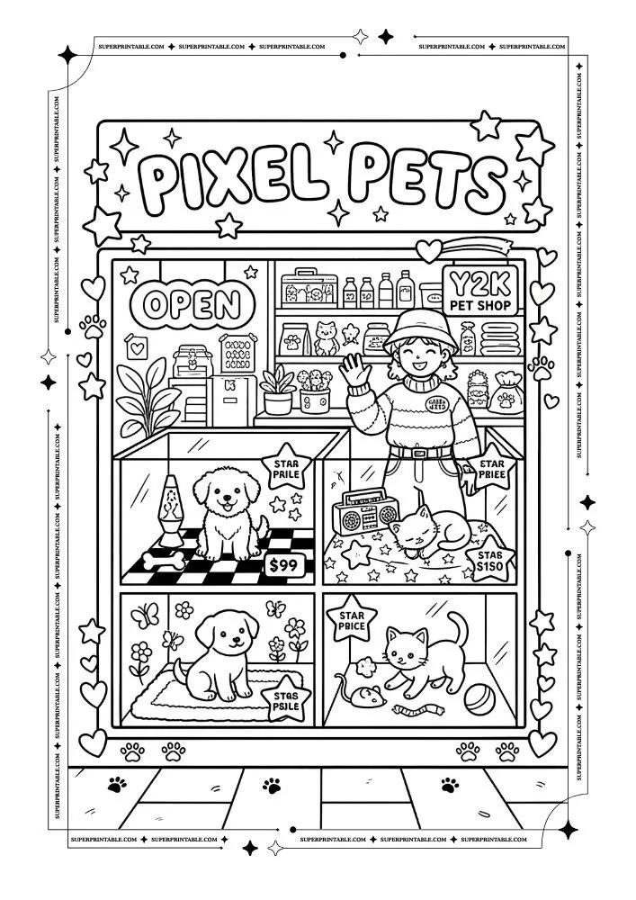 Y2K Coloring Pages 9