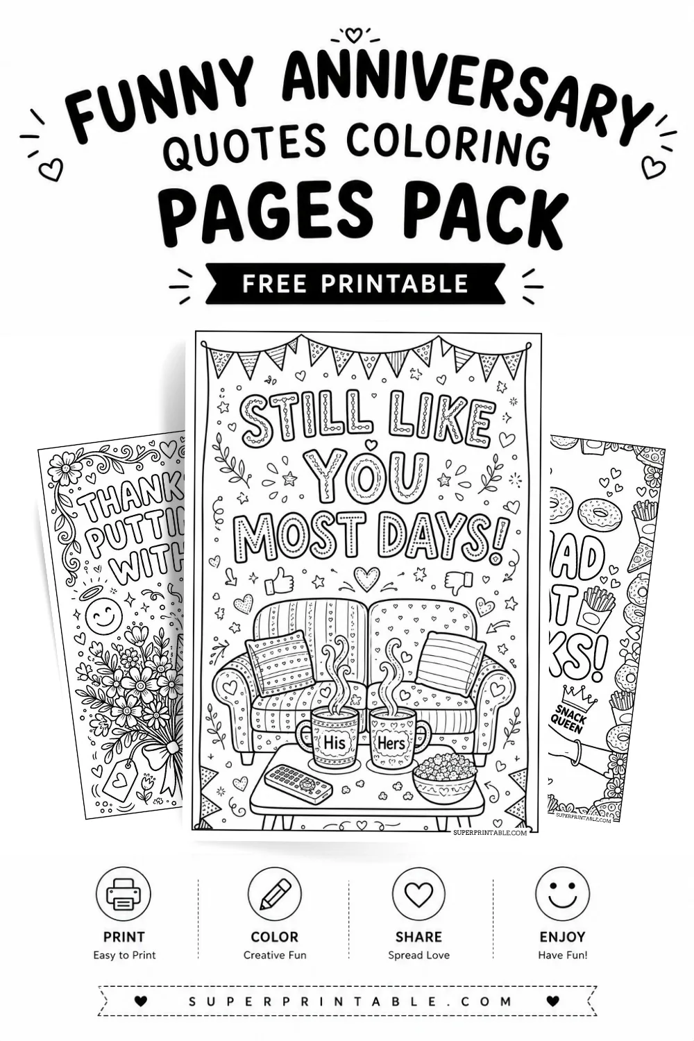10+ Funny Anniversary Quotes Coloring Pages Pinterest Image