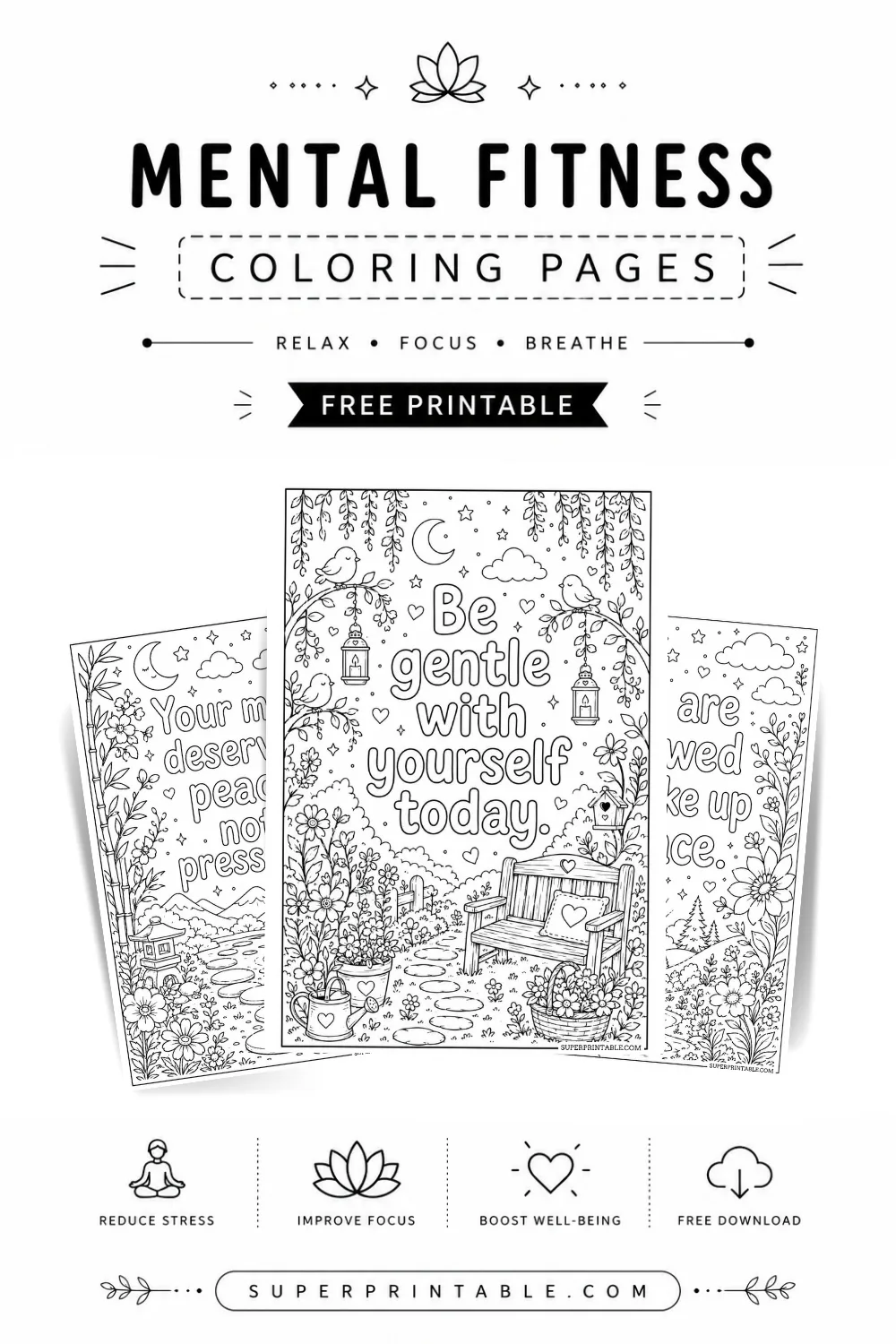 10+ Mental Fitness Coloring Pages Pinterest Image