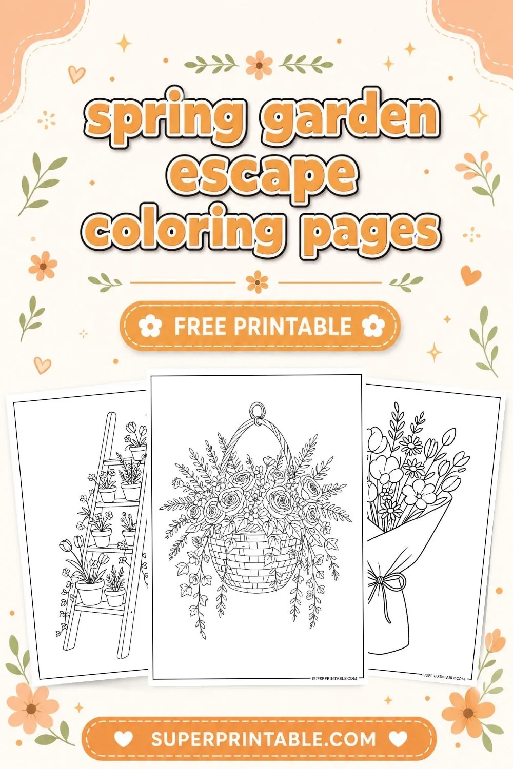 100+ Spring Garden Escape Coloring Pages Pinterest Image