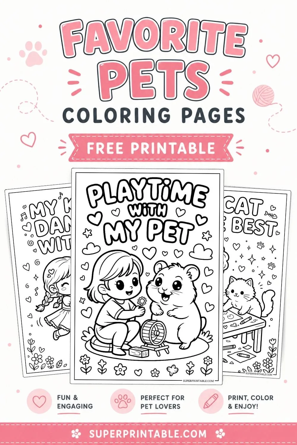 20+ Favorite Pets Coloring Pages Pinterest Image
