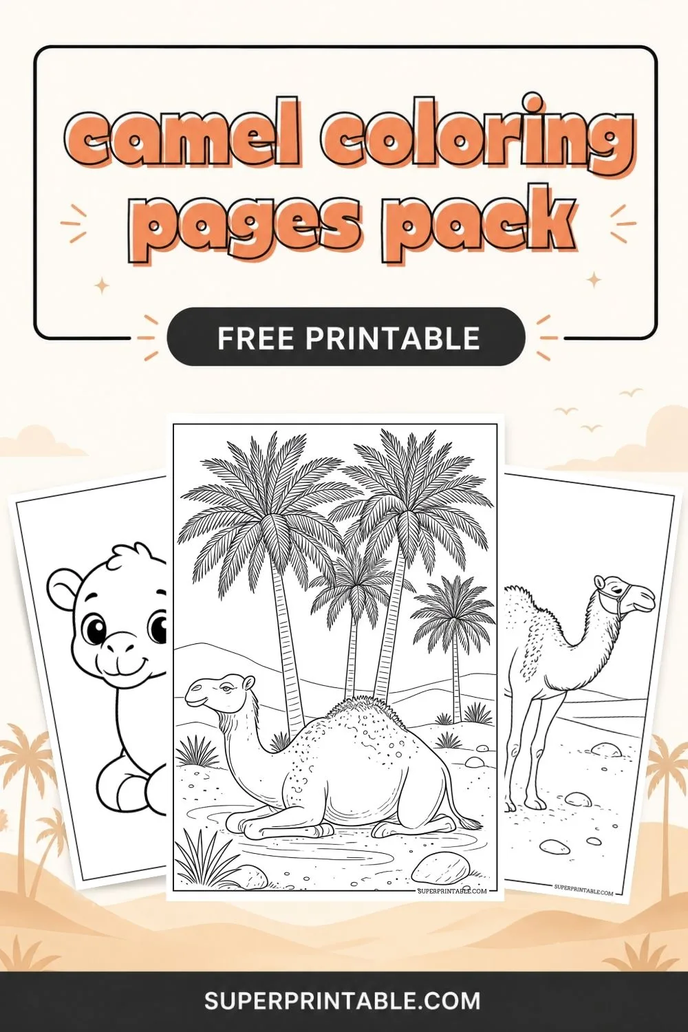 25+ Camel Coloring Pages Pinterest Image