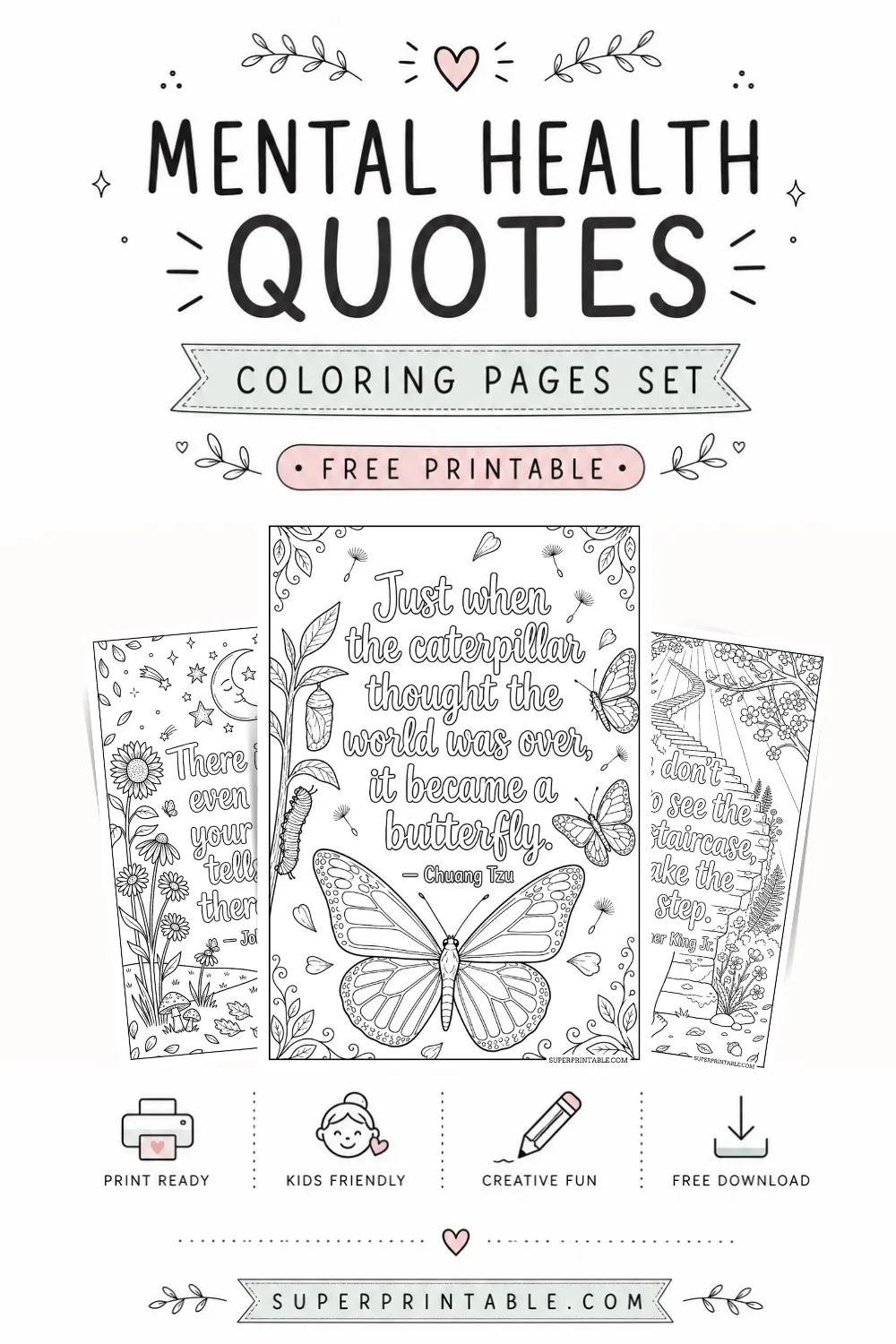 25 Mental Health Quotes Coloring Pages Pinterest Image