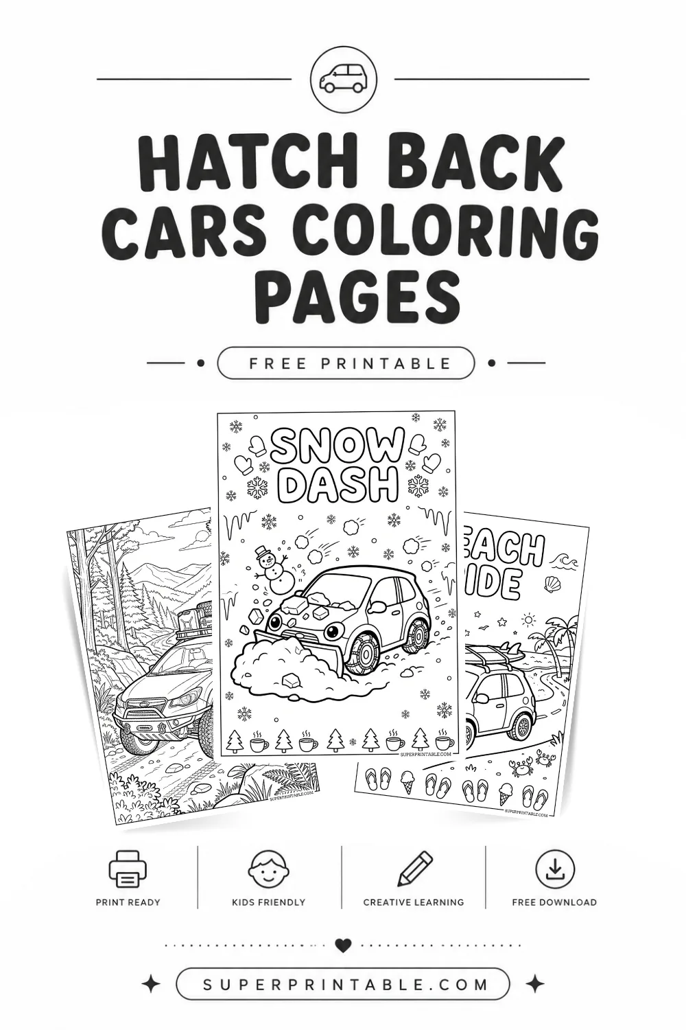 30+ Hatch Back Cars Coloring Pages Pinterest Image