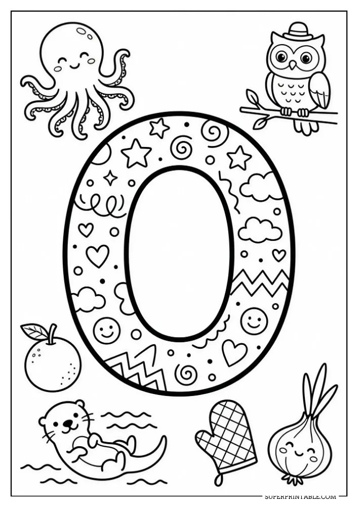 Funky Alphabet Coloring Pages 15