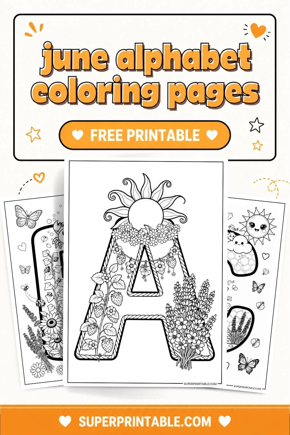 June Alphabet Coloring Pages Pinterest Image