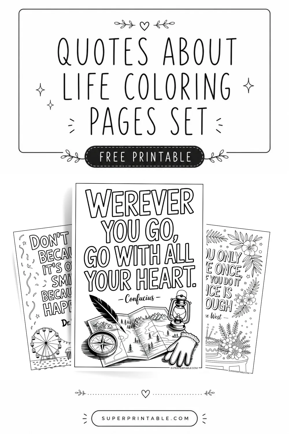 Quotes About Life Coloring Pages Pinterest Image