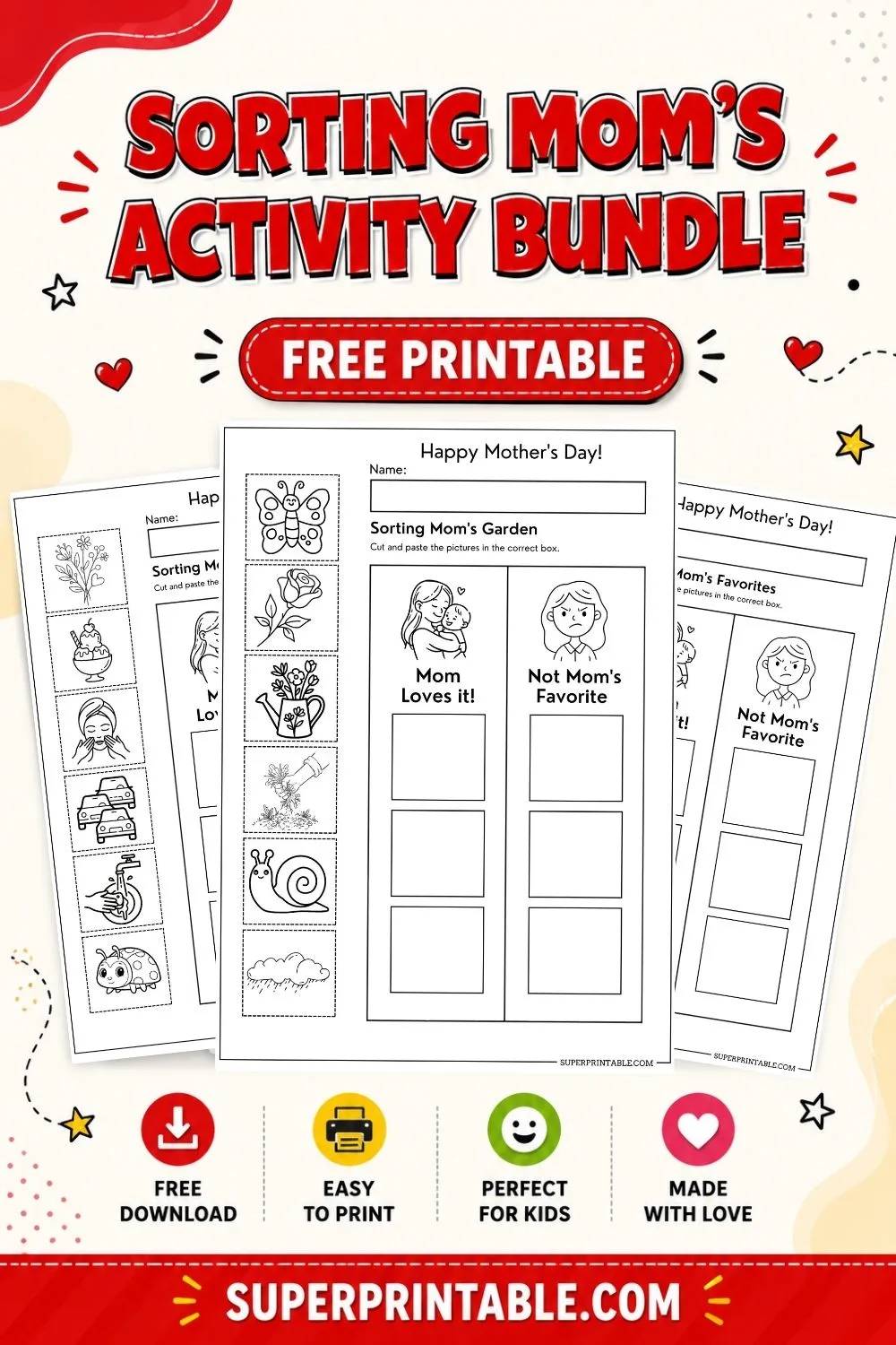 Sorting Mom's Activity Bundle Pinterest Image