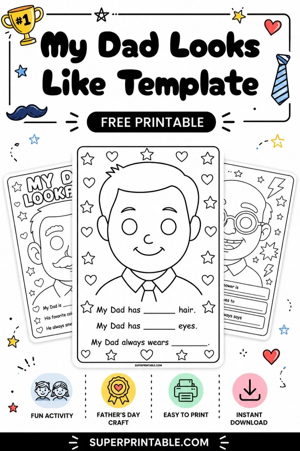 10 My Dad Looks Like Template Pinterest Image