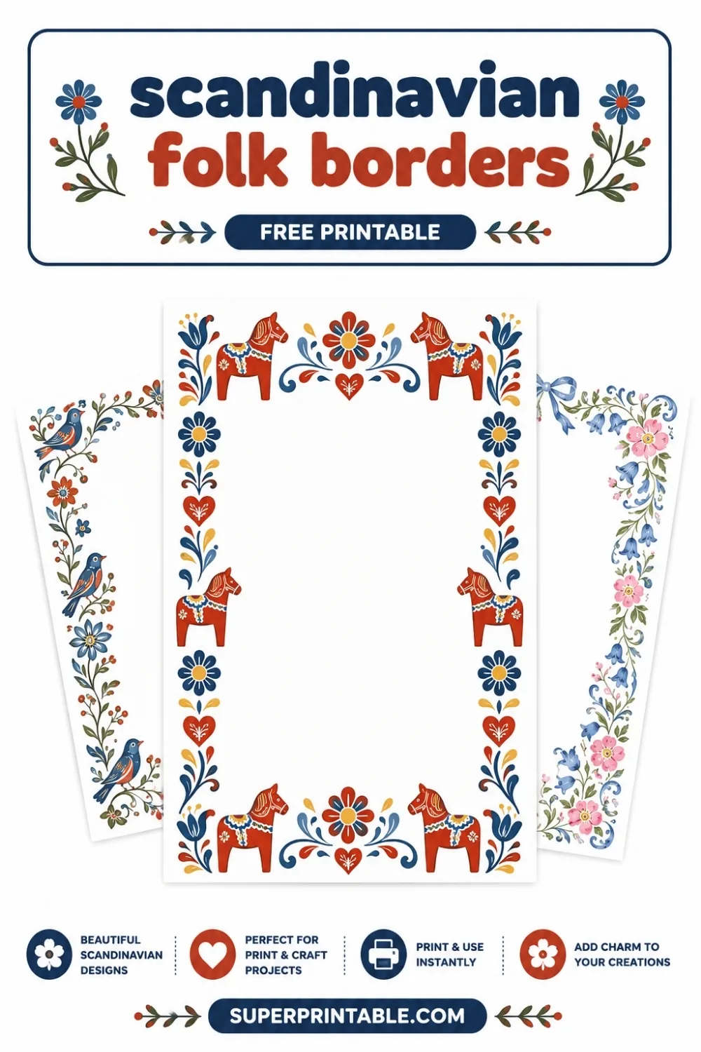 12+ Scandinavian Folk Borders Pinterest Image