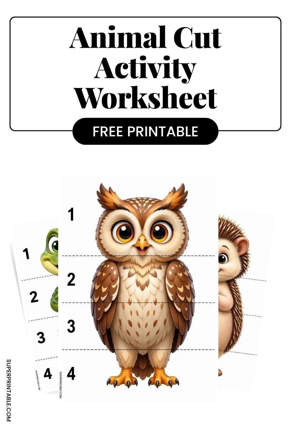 15+ Animal Cut Activity Worksheet Pinterest Image
