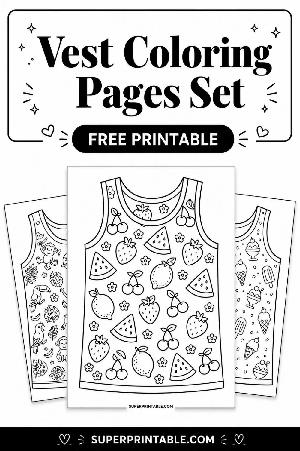 18+ Vest Coloring Pages Pinterest Image