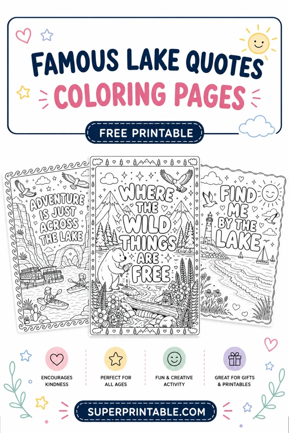 20 Famous Lake Quotes Coloring Pages Pinterest Image
