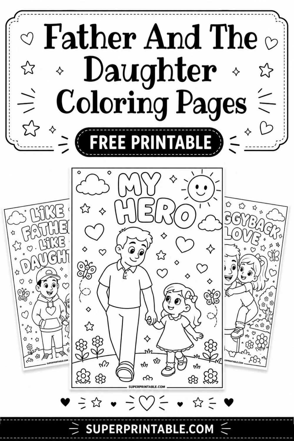 20 Father And The Daughter Coloring Pages Pinterest Image