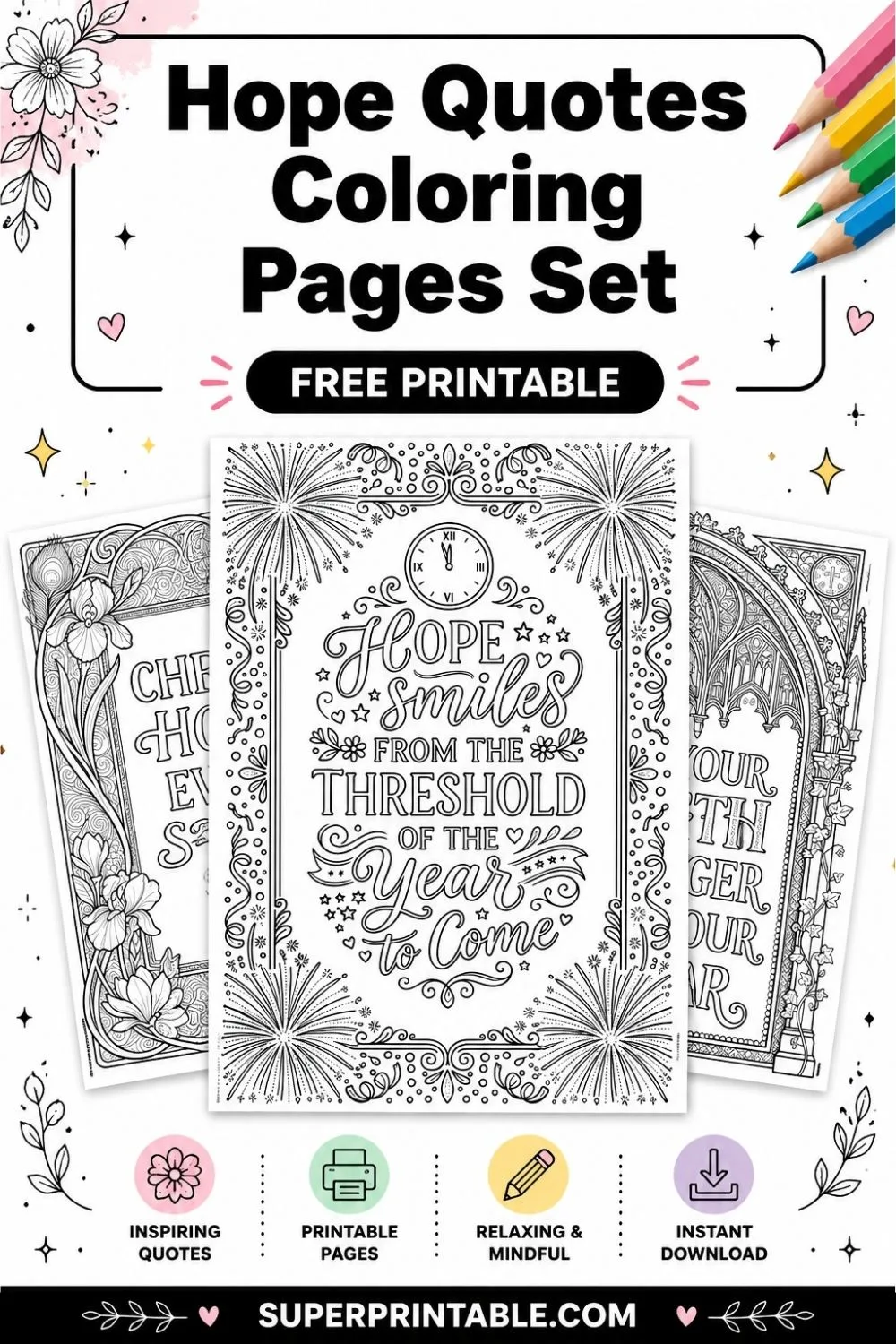 20+ Hope Quotes Coloring Pages Pinterest Image