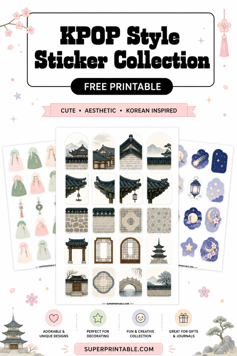 20 KPOP Style Sticker Collection Pinterest Image