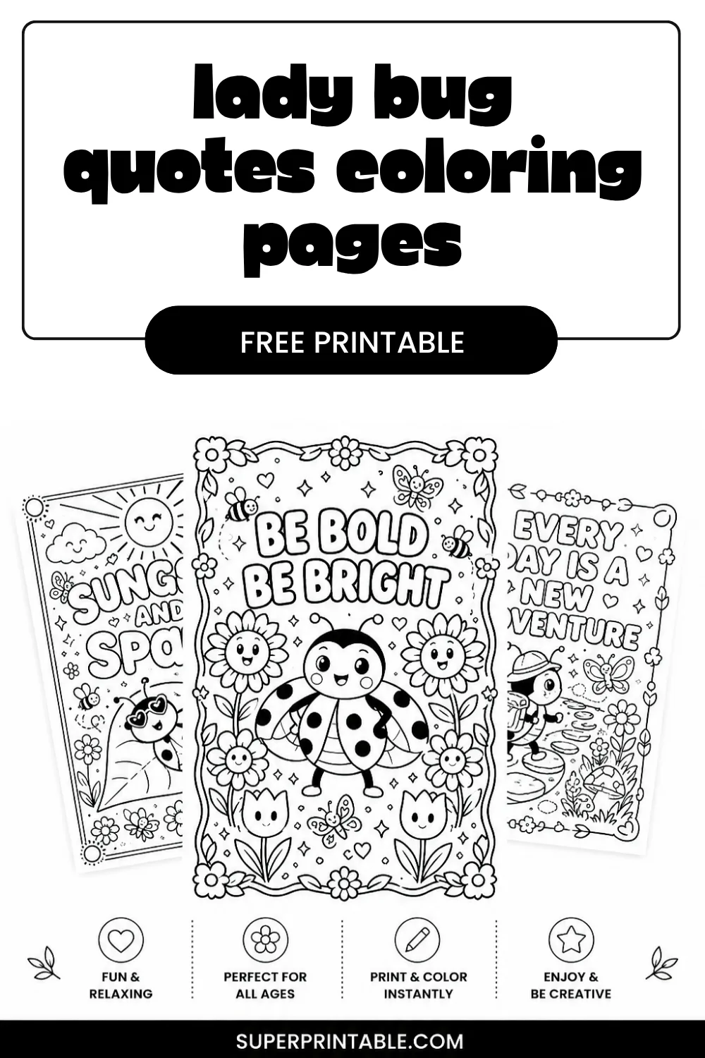 20 Lady Bug Quotes Coloring Pages Pinterest Image
