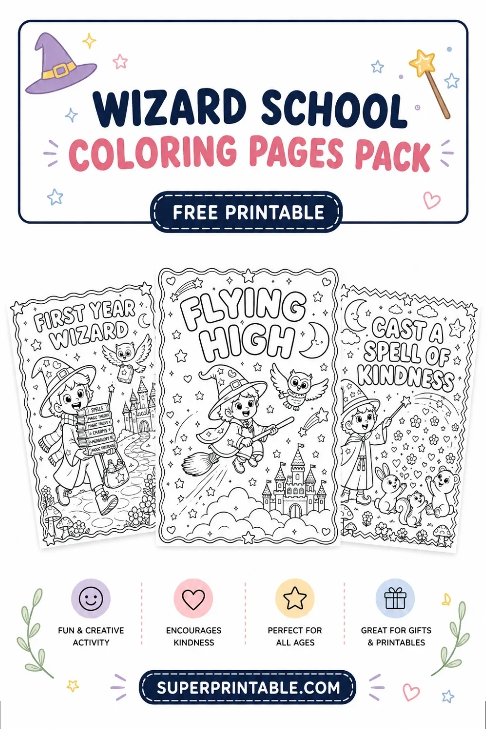 20 Wizard School Coloring Pages Pinterest Image
