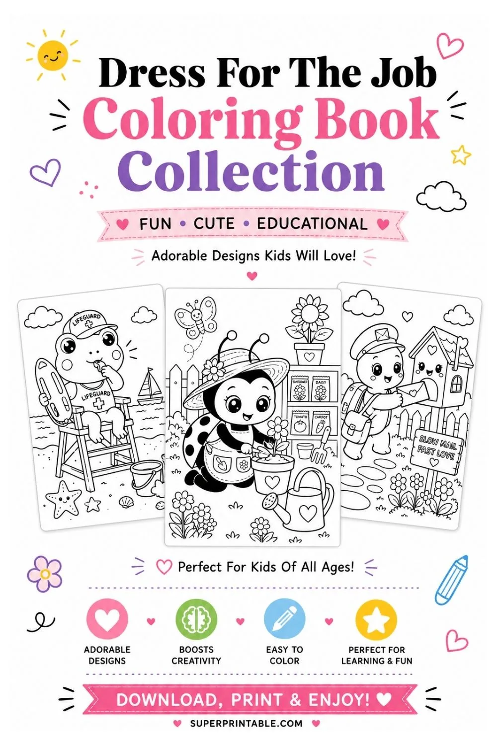25+ Dress For The Job Coloring Book Collection Pinterest Image