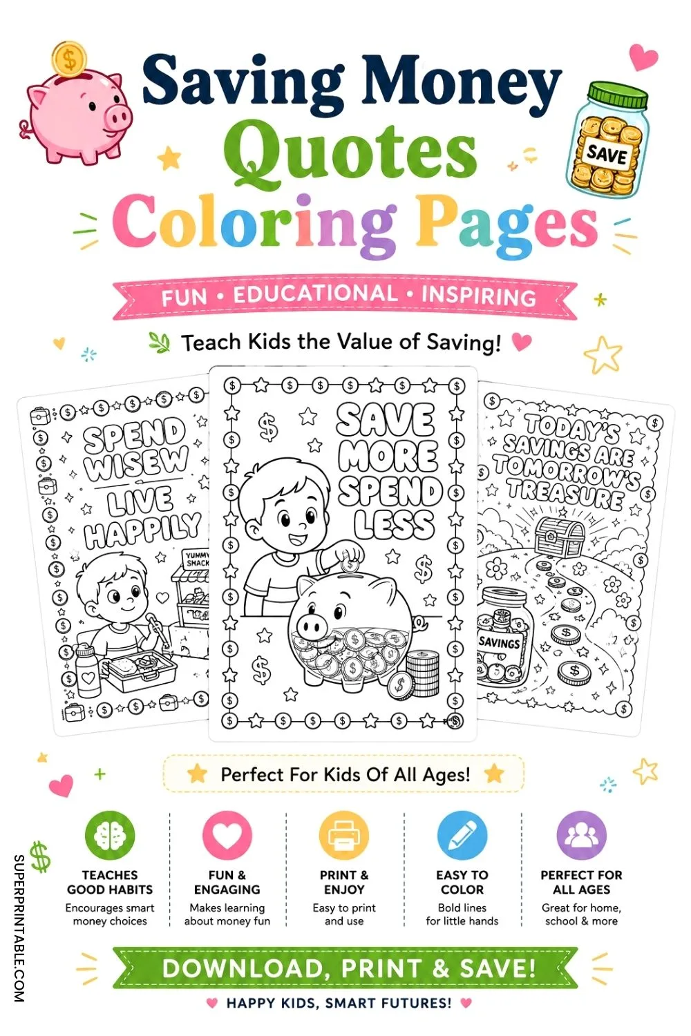 28+ Saving Money Quotes Coloring Pages Pinterest Image