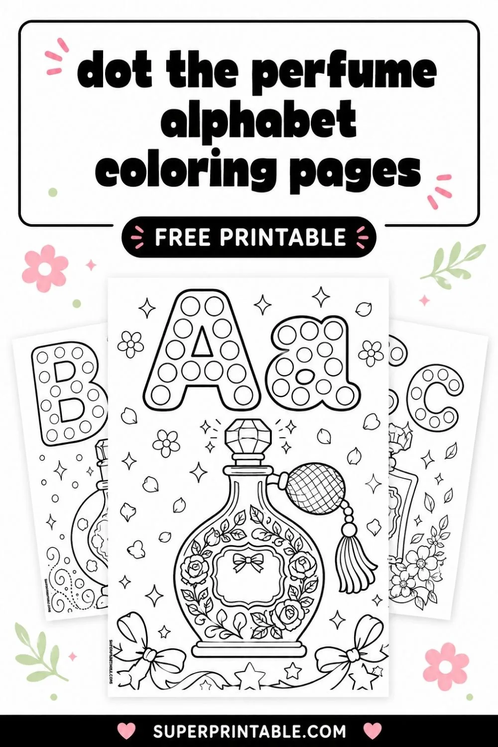 Dot The Perfume Alphabet Coloring Pages Pinterest Image