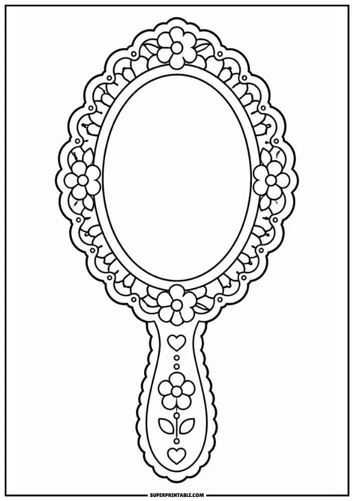 Round lace doily with a heart in the center and decorative border.