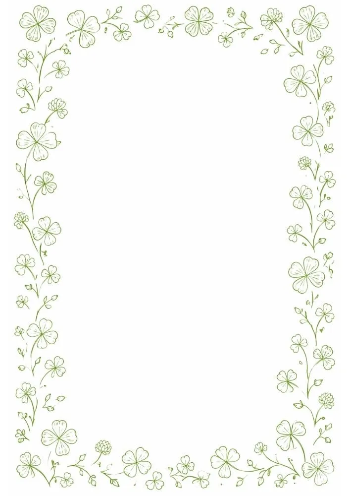 Floral border featuring scattered wildflowers and delicate vine details.