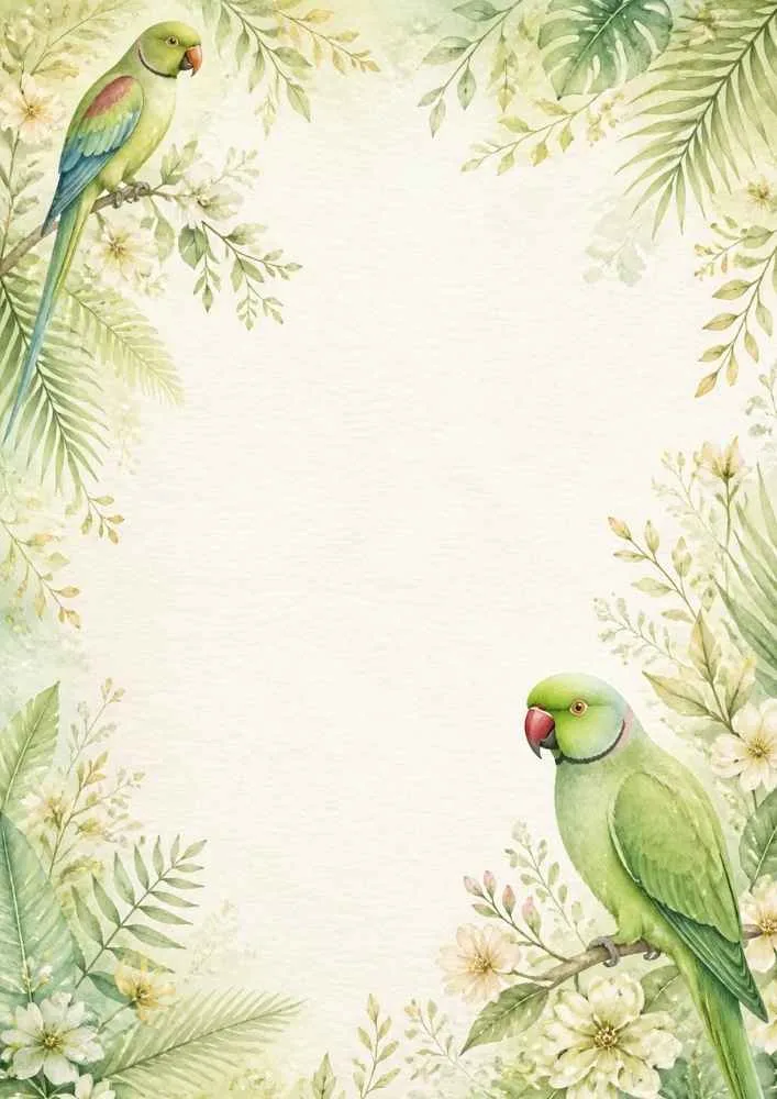 Mountain Parrots Washed Border Pages 2