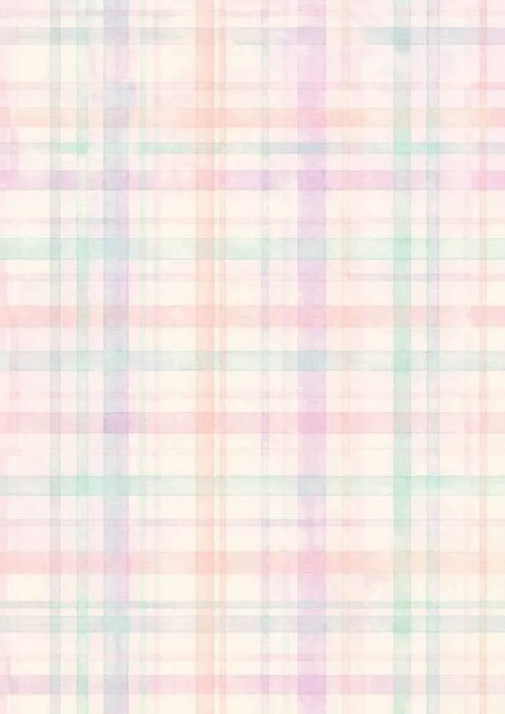 Mixed pastel plaid pattern with soft watercolor colors.