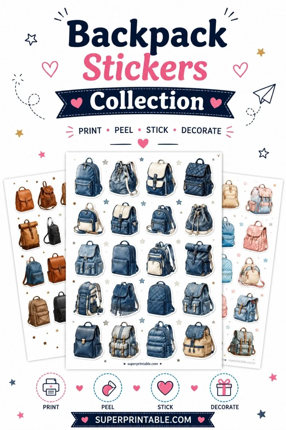 10+ Backpack Stickers Collection Pinterest Image