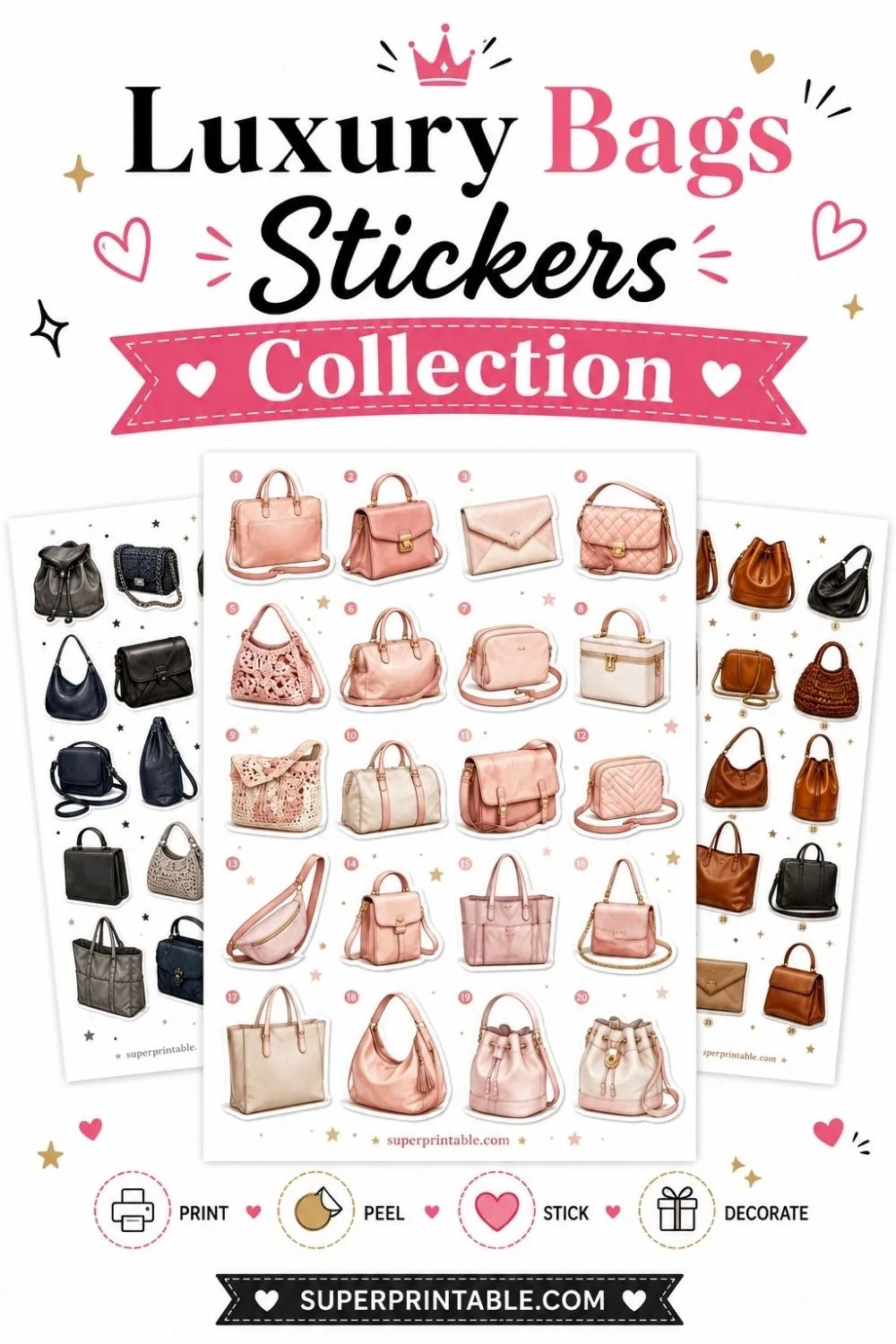 10+ Luxury Bags Stickers Collection Pinterest Image