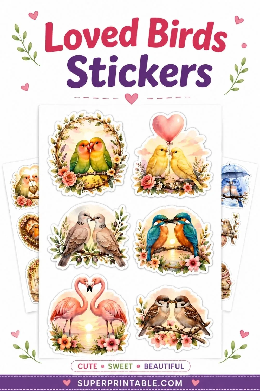 12+ Loved Birds Stickers Pinterest Image
