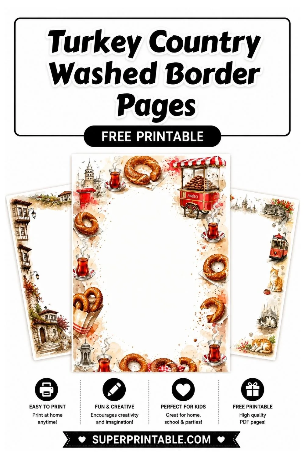 12+ Turkey Country Washed Border Pages Pinterest Image